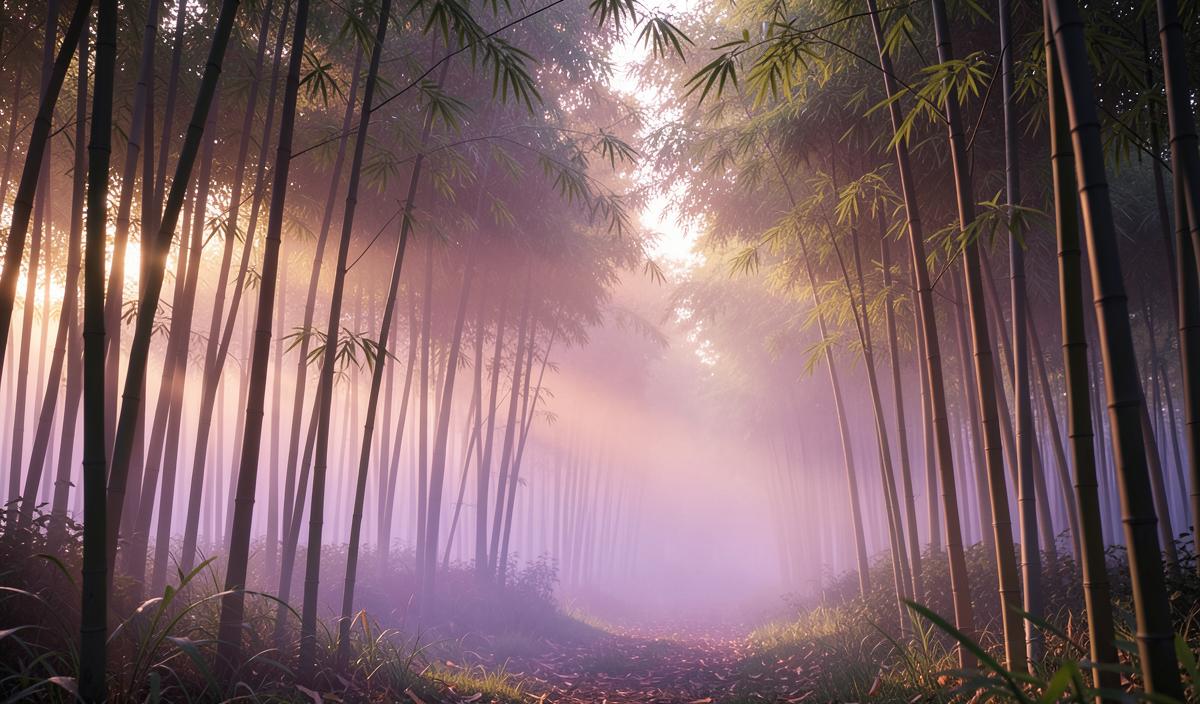 A calm bamboo grove